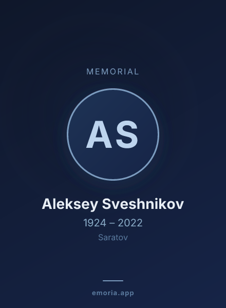 Memorial portrait of Aleksey Sveshnikov
