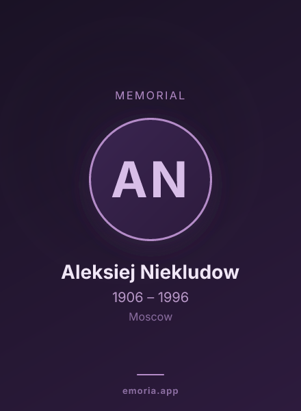 Memorial portrait of Aleksiej Niekludow