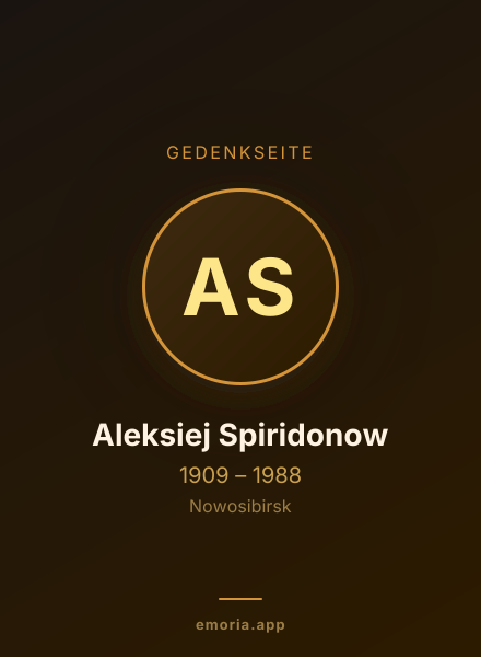 Gedenkportrait von Aleksiej Spiridonow