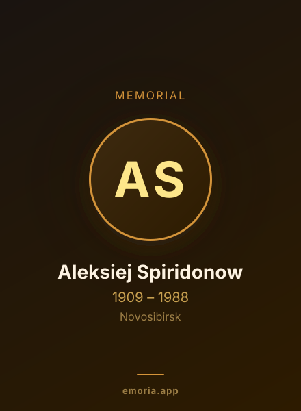Memorial portrait of Aleksiej Spiridonow