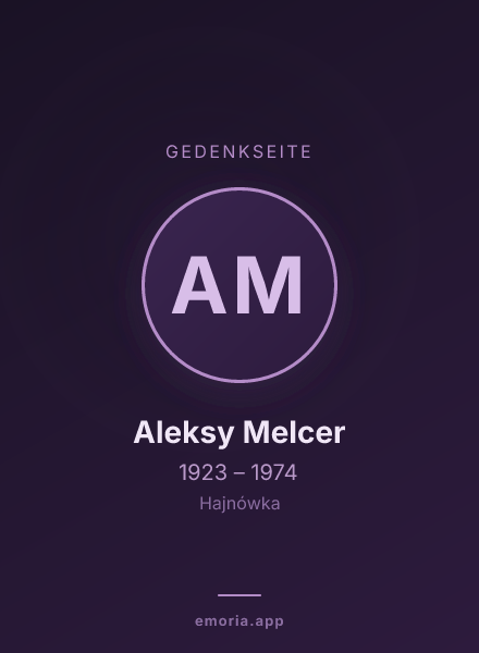 Gedenkportrait von Aleksy Melcer