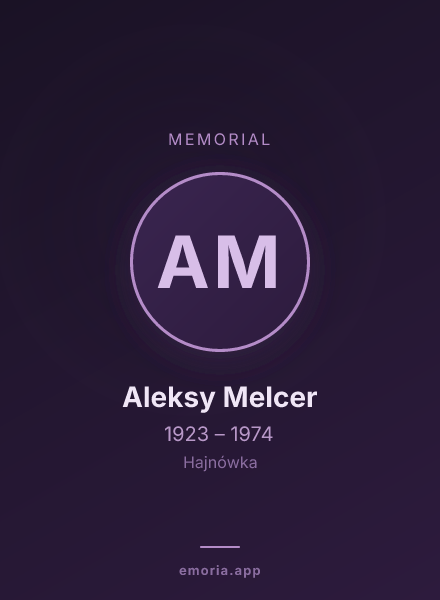 Memorial portrait of Aleksy Melcer