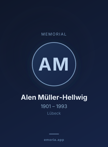 Memorial portrait of Alen Müller-Hellwig