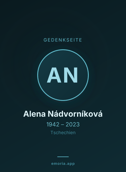 Gedenkportrait von Alena Nádvorníková