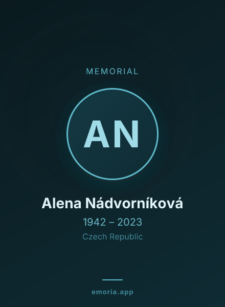 Memorial portrait of Alena Nádvorníková