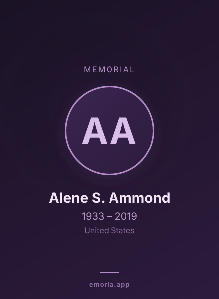Memorial portrait of Alene S. Ammond