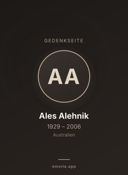 Gedenkportrait von Ales Alehnik