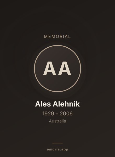 Memorial portrait of Ales Alehnik