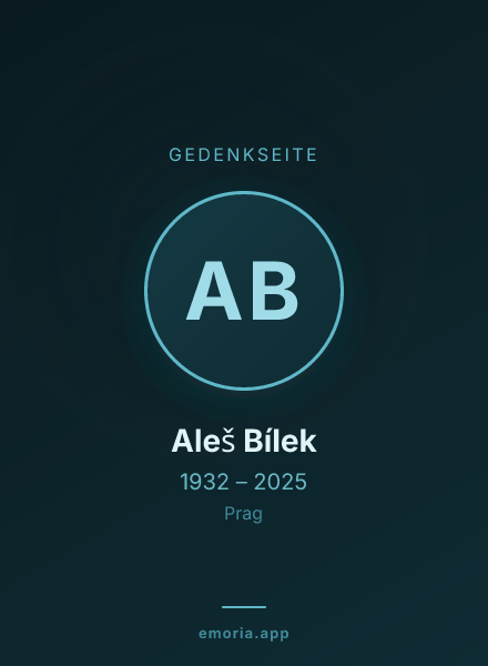 Gedenkportrait von Aleš Bílek