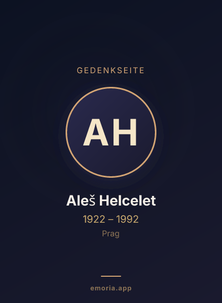 Gedenkportrait von Aleš Helcelet