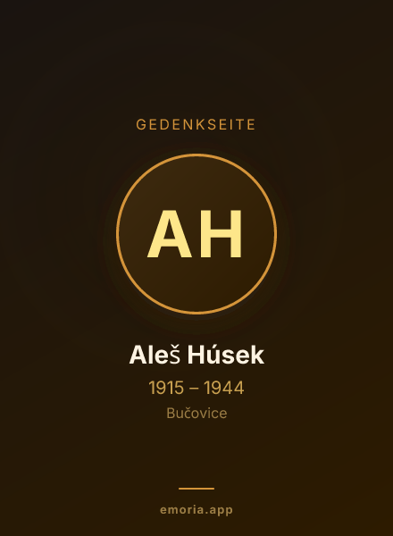 Gedenkportrait von Aleš Húsek