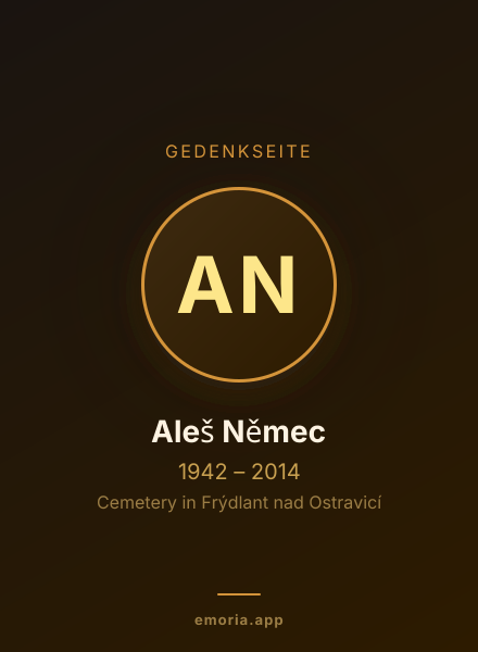Gedenkportrait von Aleš Němec