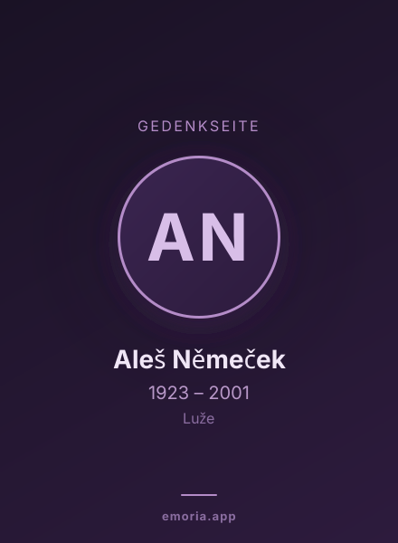 Gedenkportrait von Aleš Němeček