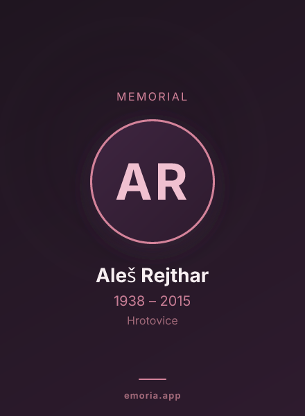 Memorial portrait of Aleš Rejthar