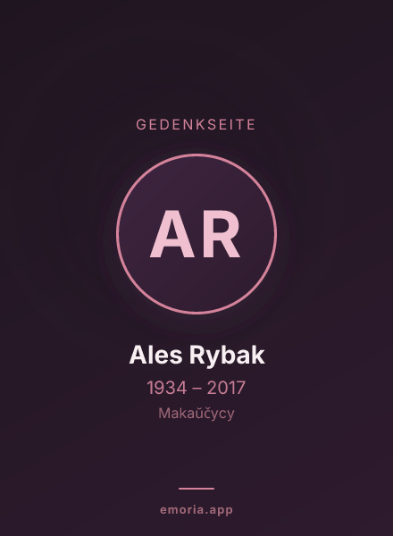 Gedenkportrait von Ales Rybak