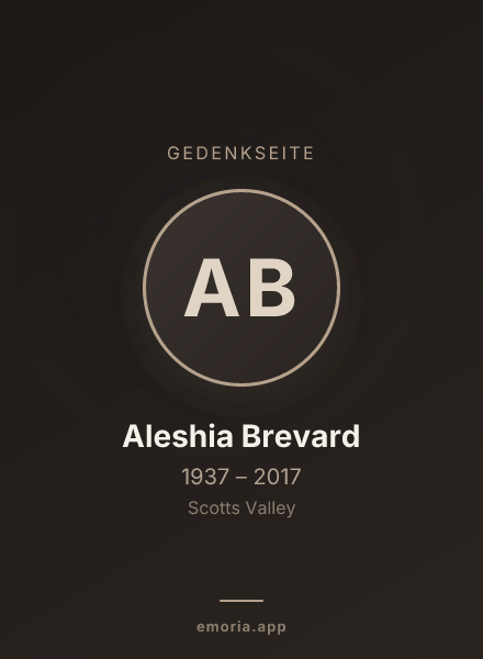 Gedenkportrait von Aleshia Brevard