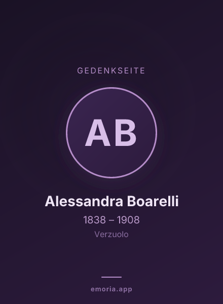 Gedenkportrait von Alessandra Boarelli