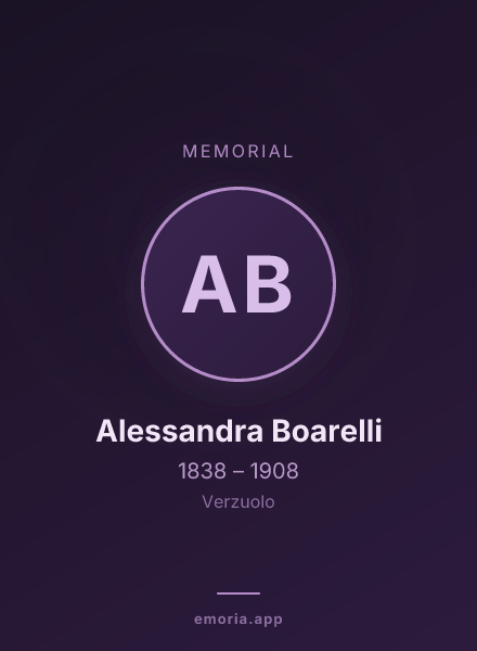 Memorial portrait of Alessandra Boarelli