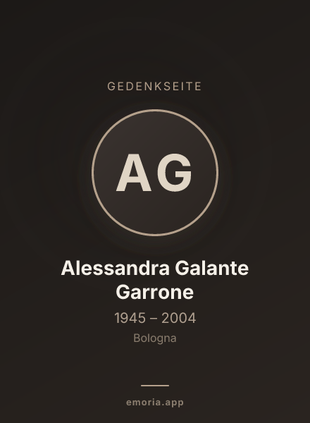 Gedenkportrait von Alessandra Galante Garrone