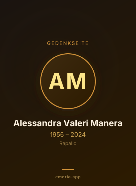 Gedenkportrait von Alessandra Valeri Manera