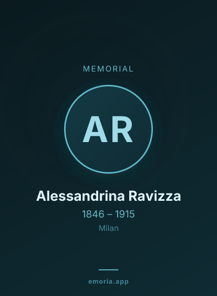 Memorial portrait of Alessandrina Ravizza