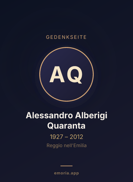 Gedenkportrait von Alessandro Alberigi Quaranta