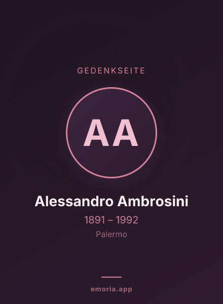 Gedenkportrait von Alessandro Ambrosini