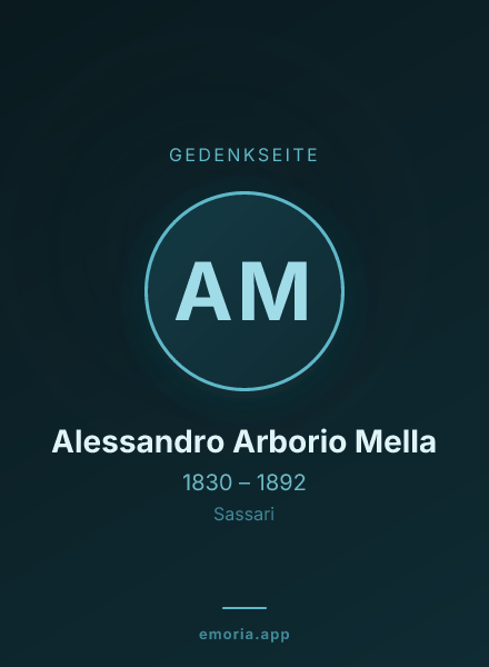 Gedenkportrait von Alessandro Arborio Mella