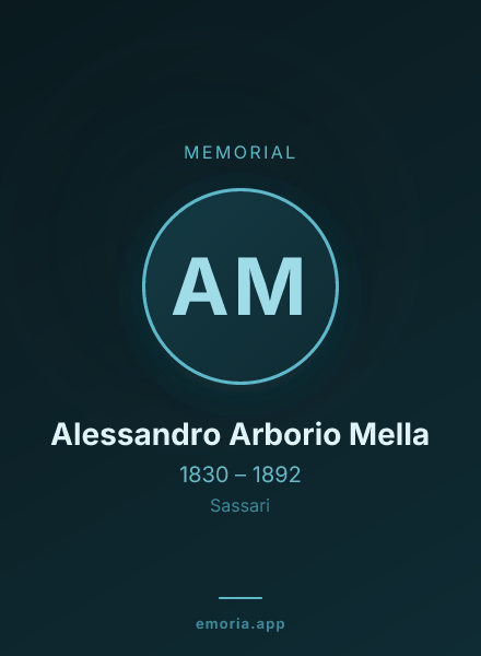 Memorial portrait of Alessandro Arborio Mella