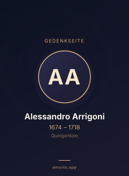 Gedenkportrait von Alessandro Arrigoni