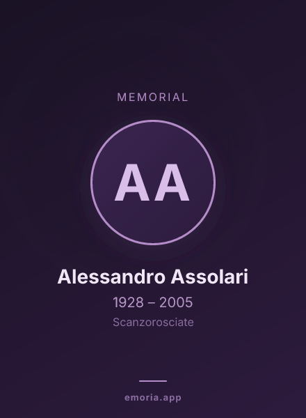 Memorial portrait of Alessandro Assolari