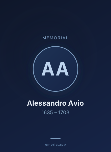 Memorial portrait of Alessandro Avio