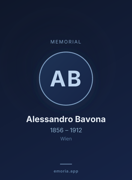 Memorial portrait of Alessandro Bavona