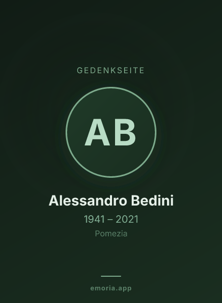 Gedenkportrait von Alessandro Bedini