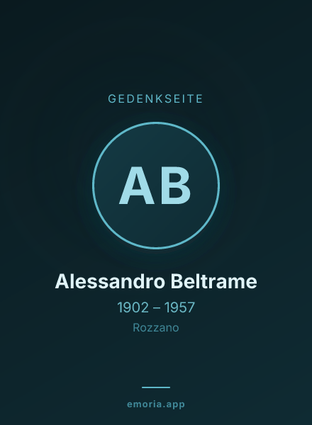 Gedenkportrait von Alessandro Beltrame