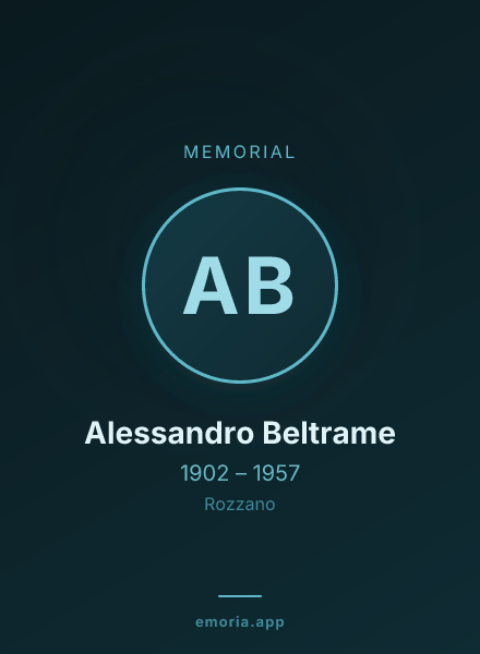 Memorial portrait of Alessandro Beltrame