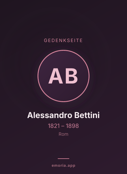 Gedenkportrait von Alessandro Bettini