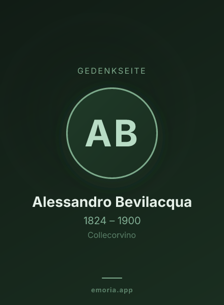 Gedenkportrait von Alessandro Bevilacqua