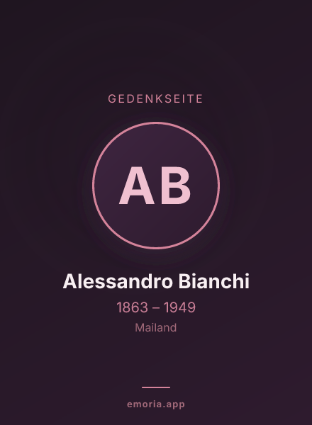Gedenkportrait von Alessandro Bianchi
