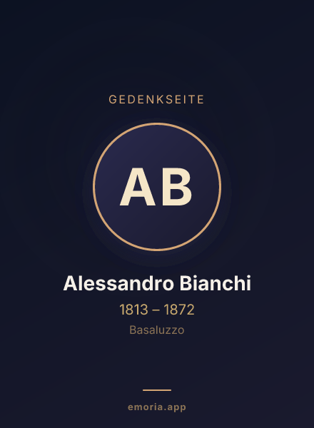 Gedenkportrait von Alessandro Bianchi