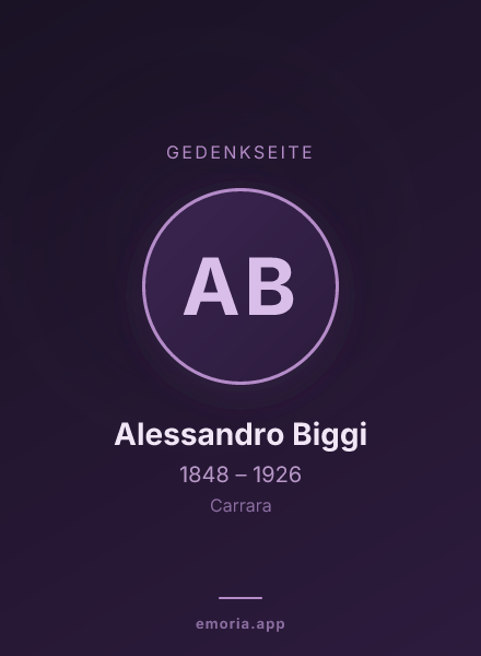 Gedenkportrait von Alessandro Biggi