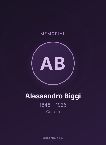 Memorial portrait of Alessandro Biggi