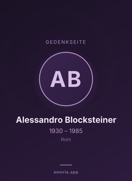 Gedenkportrait von Alessandro Blocksteiner