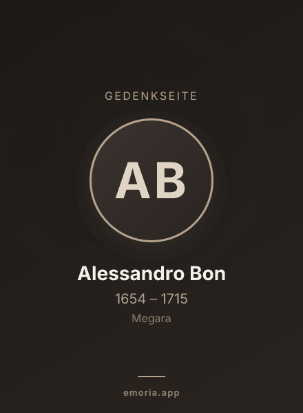 Gedenkportrait von Alessandro Bon