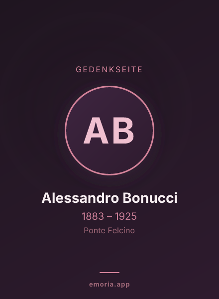 Gedenkportrait von Alessandro Bonucci