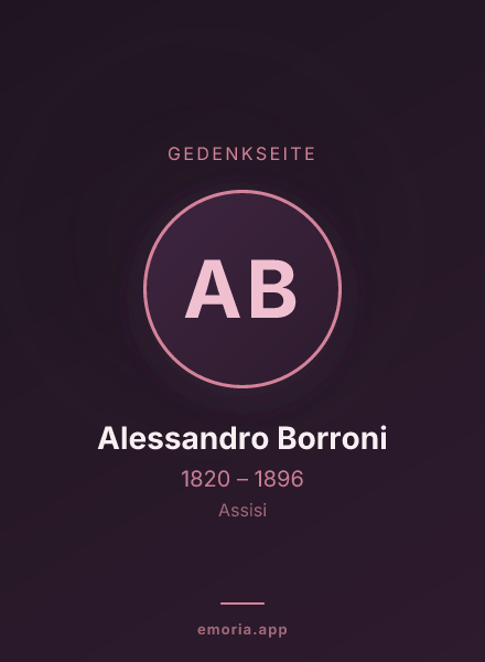 Gedenkportrait von Alessandro Borroni