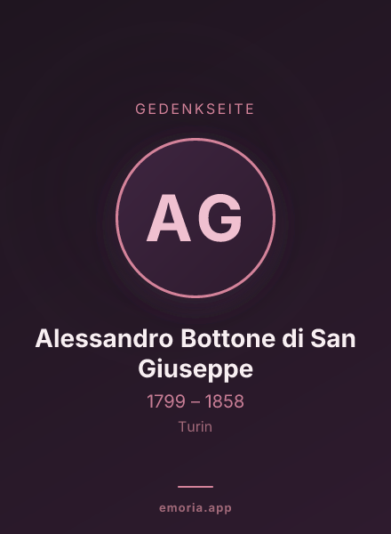 Gedenkportrait von Alessandro Bottone di San Giuseppe