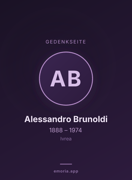 Gedenkportrait von Alessandro Brunoldi
