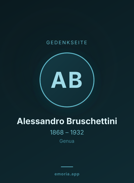 Gedenkportrait von Alessandro Bruschettini