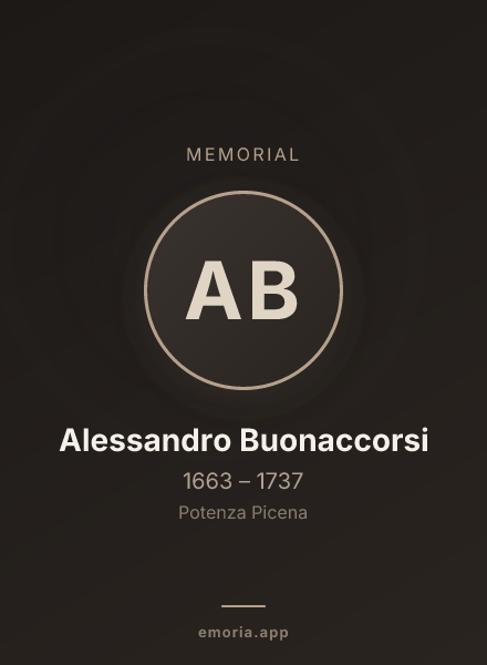 Memorial portrait of Alessandro Buonaccorsi
